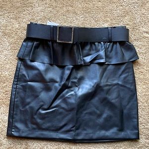 Zara faux leather mini skirt